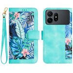 Custodia in pelle con motivo floreale e cordino per Samsung Galaxy S26 FE, S25