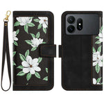 Custodia in pelle con motivo floreale e cordino per Samsung Galaxy S26 FE, S25
