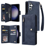 Custodia in pelle a tre pieghe con fibbia per Samsung Galaxy S25 Edge, S25, S25+