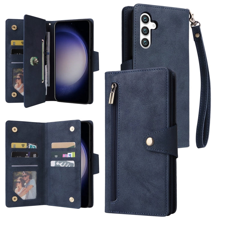 Custodia in pelle a tre pieghe con fibbia per Samsung Galaxy S25 Edge, S25, S25+