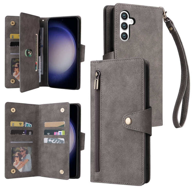 Custodia in pelle a tre pieghe con fibbia per Samsung Galaxy S25 Edge, S25, S25+