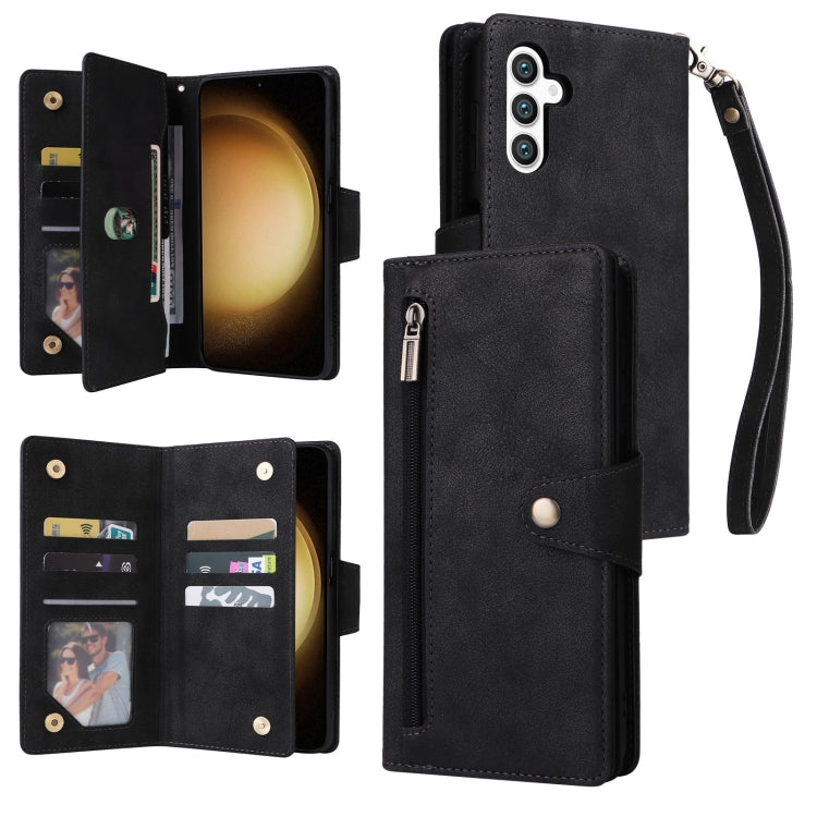 Custodia in pelle a tre pieghe con fibbia per Samsung Galaxy S25 Edge, S25, S25+
