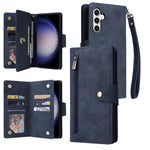 Custodia in pelle a tre pieghe con fibbia per Samsung Galaxy S25 Edge, S25, S25+