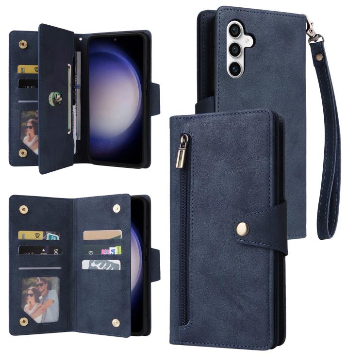 Custodia in pelle a tre pieghe con fibbia per Samsung Galaxy S25 Edge, S25, S25+