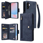 Custodia in pelle a tre pieghe con fibbia a rivetto per Galaxy A27, A56, A26 e