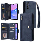 Custodia in pelle a tre pieghe con fibbia a rivetto per Galaxy A27, A56, A26 e