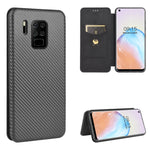 Custodia flip magnetica in fibra di carbonio con slot per schede per Oukitel C18