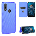 Custodia flip magnetica in fibra di carbonio con slot per schede per Oukitel C18