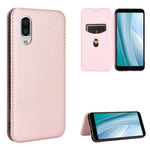 Custodia flip magnetica in fibra di carbonio con slot per schede per Oukitel C18