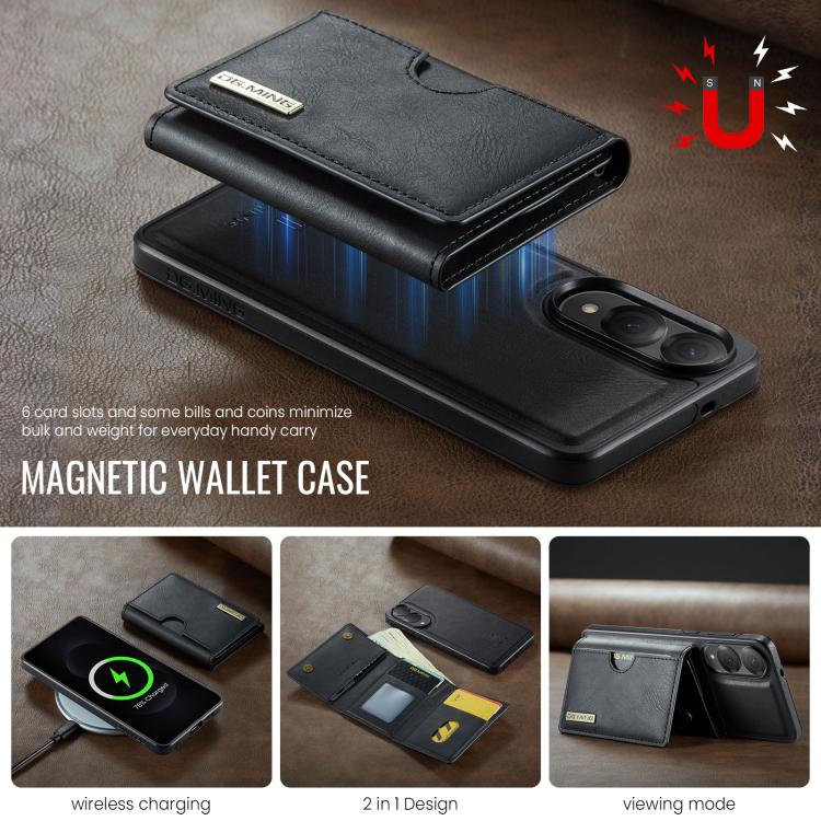 Custodia in pelle DG.MING M6 Series RFID per Samsung Galaxy S25 Edge, S25, S25+