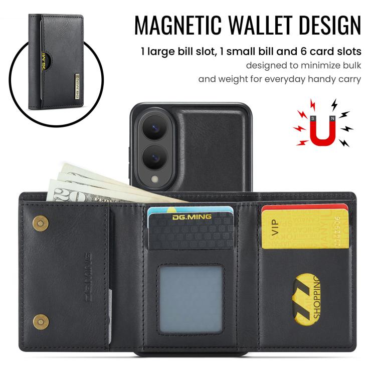 Custodia in pelle DG.MING M6 Series RFID per Samsung Galaxy S25 Edge, S25, S25+