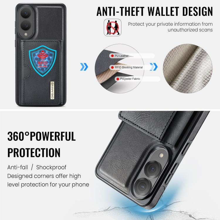Custodia in pelle DG.MING M6 Series RFID per Samsung Galaxy S25 Edge, S25, S25+