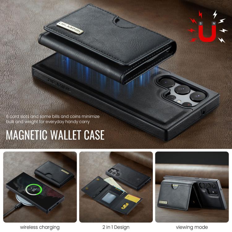 Custodia in pelle DG.MING M6 Series RFID per Samsung Galaxy S22 Ultra, S22+ e