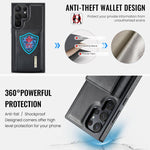 Custodia in pelle DG.MING M6 Series RFID per Samsung Galaxy S22 Ultra, S22+ e