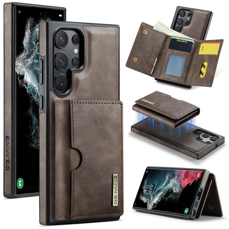 Custodia in pelle DG.MING M6 Series RFID per Samsung Galaxy S22 Ultra, S22+ e