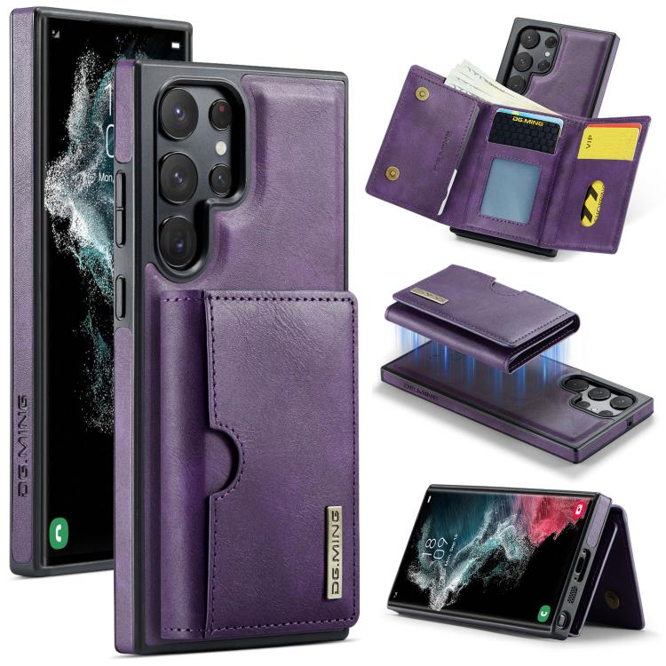 Custodia in pelle DG.MING M6 Series RFID per Samsung Galaxy S22 Ultra, S22+ e