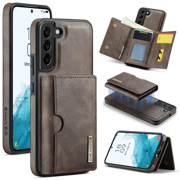 Custodia in pelle DG.MING M6 Series RFID per Samsung Galaxy S22 Ultra, S22+ e