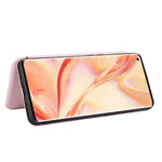 Custodia flip orizzontale in fibra di carbonio con slot per schede per OPPO Find