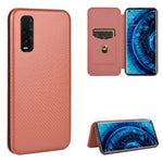 Custodia flip orizzontale in fibra di carbonio con slot per schede per OPPO Find
