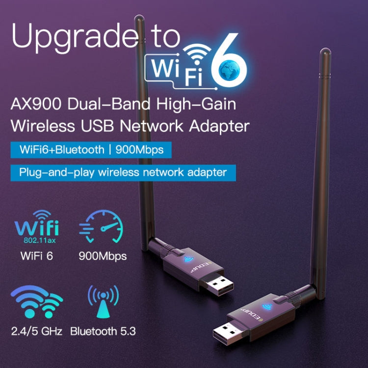 Adattatore WiFi USB dual-band EDUP EP-AX900 900Mbps