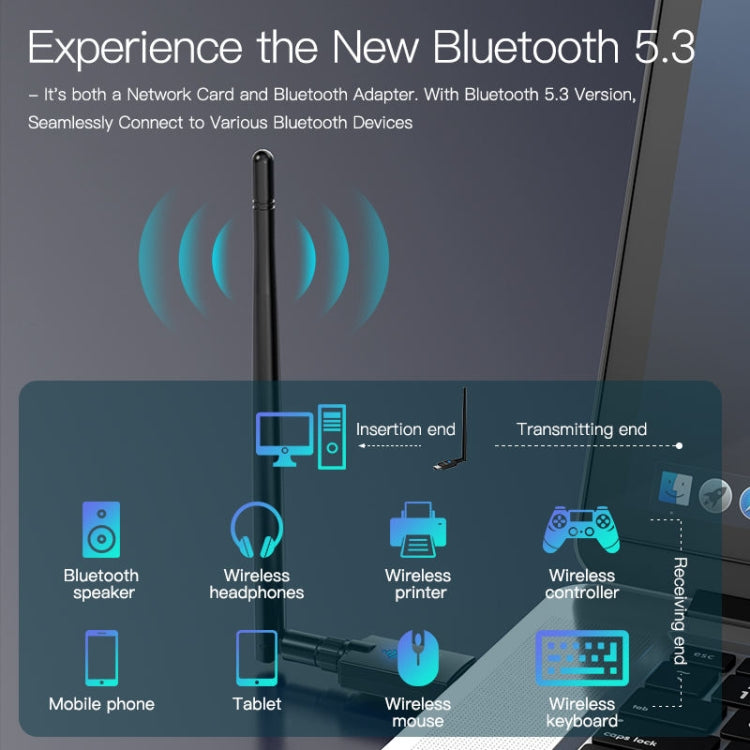 Adattatore WiFi USB dual-band EDUP EP-AX900 900Mbps