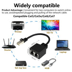 Adattatore splitter rete 2 in 1 RJ45 Cat5/Cat6
