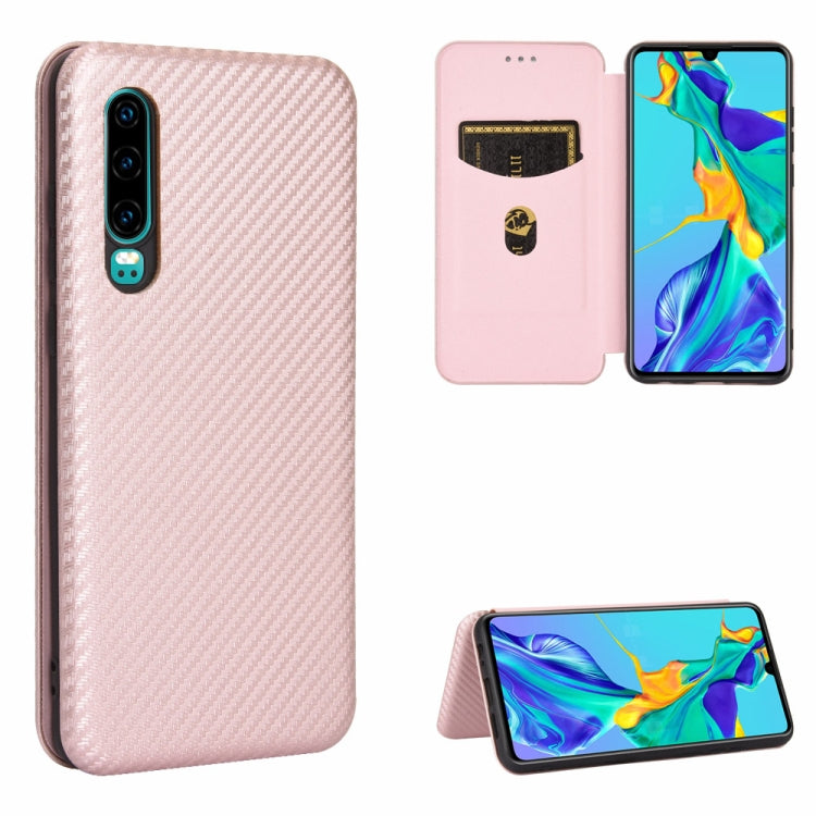 Custodia flip magnetica in fibra di carbonio con slot per schede per Huawei Mate