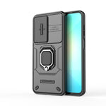 Custodia antiurto scorrevole Camshield TPU + PC con supporto per Galaxy A07 4G