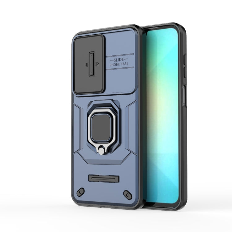 Custodia antiurto scorrevole Camshield TPU + PC con supporto per Galaxy A07 4G