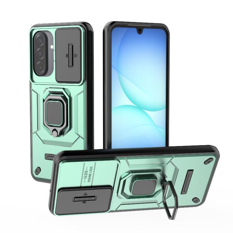 Custodia antiurto scorrevole Camshield TPU + PC con supporto per Galaxy A07 4G