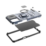 Custodia antiurto scorrevole Camshield TPU + PC con supporto per Galaxy A07 4G