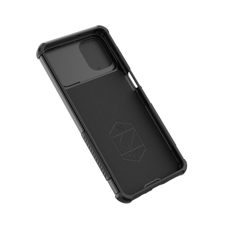 Custodia antiurto scorrevole Camshield TPU + PC con supporto per Galaxy A07 4G