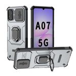 Custodia antiurto scorrevole Camshield TPU + PC con supporto per Galaxy A07 4G