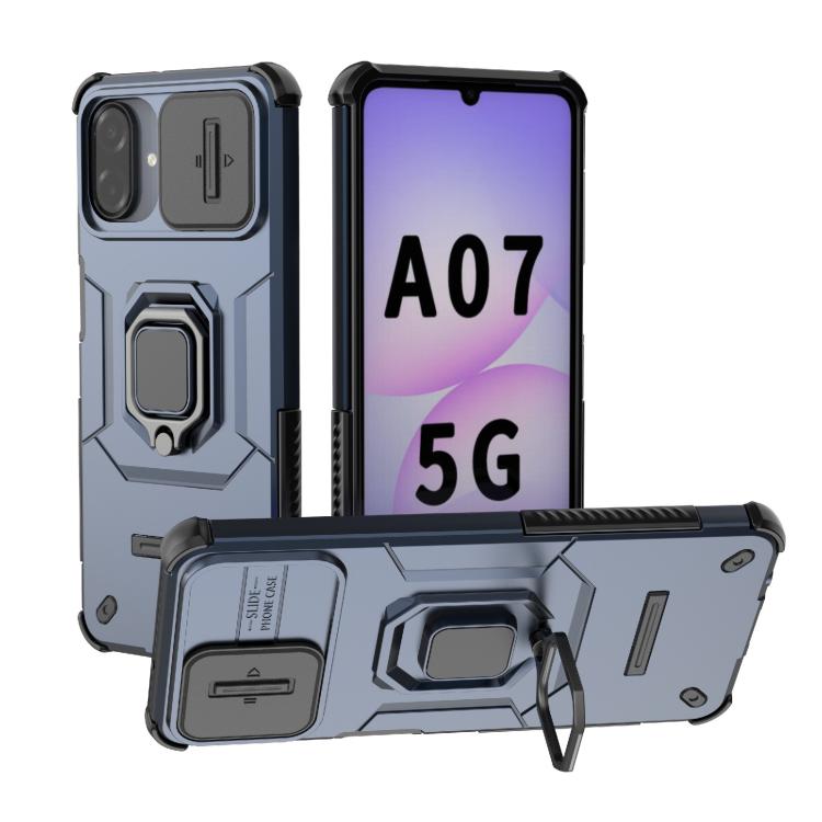 Custodia antiurto scorrevole Camshield TPU + PC con supporto per Galaxy A07 4G
