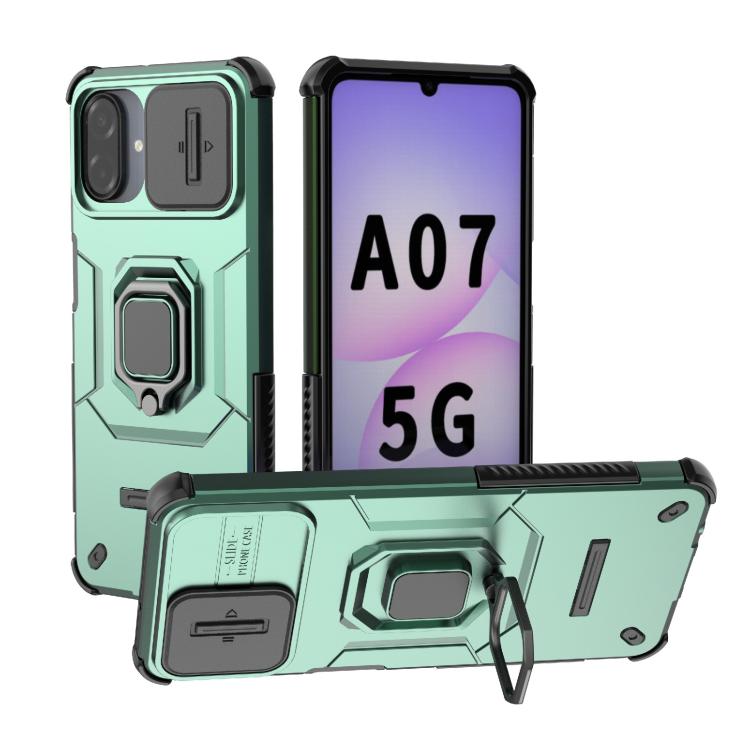 Custodia antiurto scorrevole Camshield TPU + PC con supporto per Galaxy A07 4G
