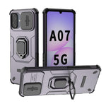 Custodia antiurto scorrevole Camshield TPU + PC con supporto per Galaxy A07 4G