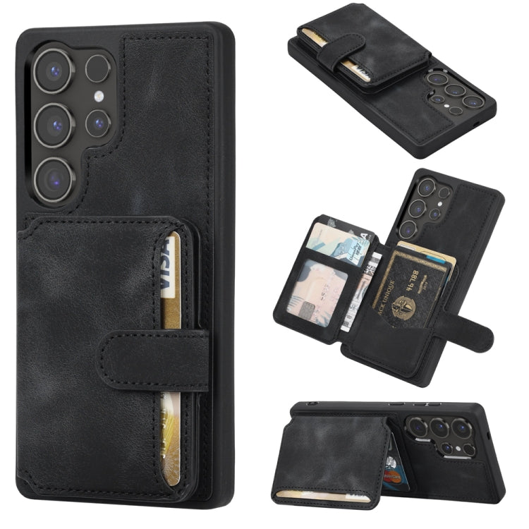 Custodia con porta carte in PU antifurto RFID per Samsung Galaxy S25 e S26