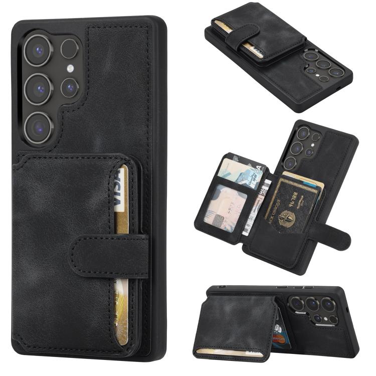 Custodia con porta carte in PU antifurto RFID per Samsung Galaxy S25 e S26