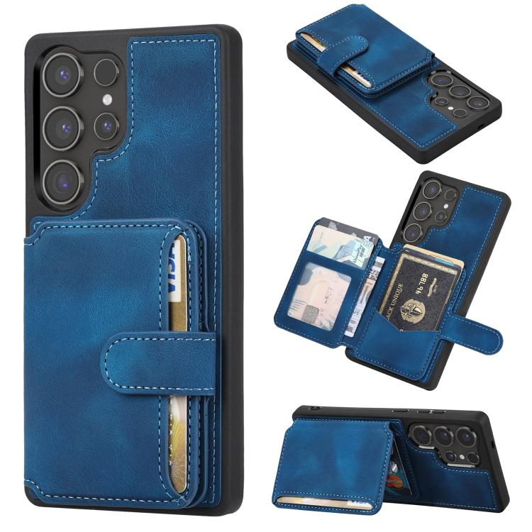 Custodia con porta carte in PU antifurto RFID per Samsung Galaxy S25 e S26