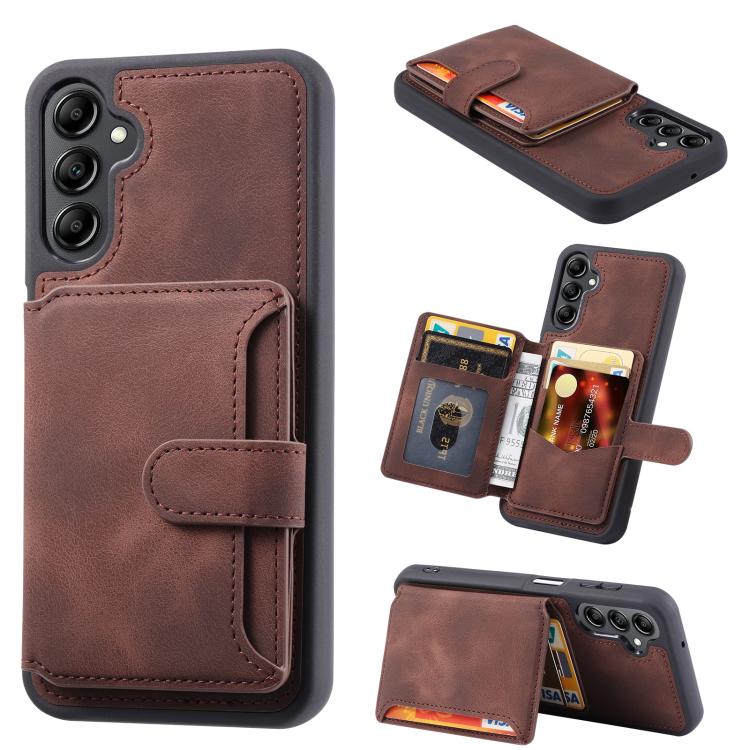 Custodia con porta carte in PU antifurto RFID per Samsung Galaxy S25 e S26