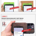 Custodia con porta carte in PU antifurto RFID per Samsung Galaxy S25 e S26