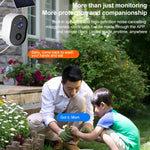 Telecamera sorveglianza wireless WiFi con pannello solare 3 MP