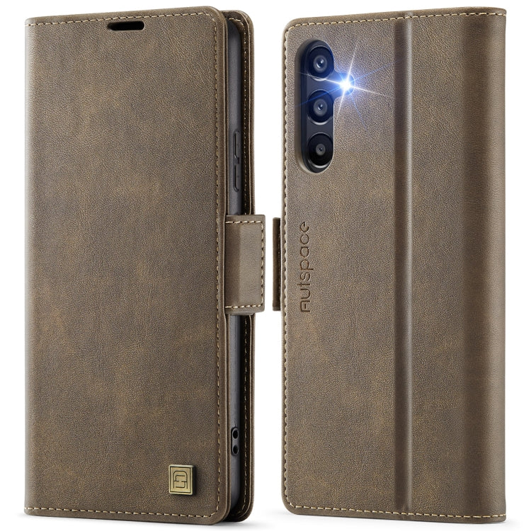 Custodia in pelle magnetica RFID MagSafe con fibbia laterale per Samsung Galaxy