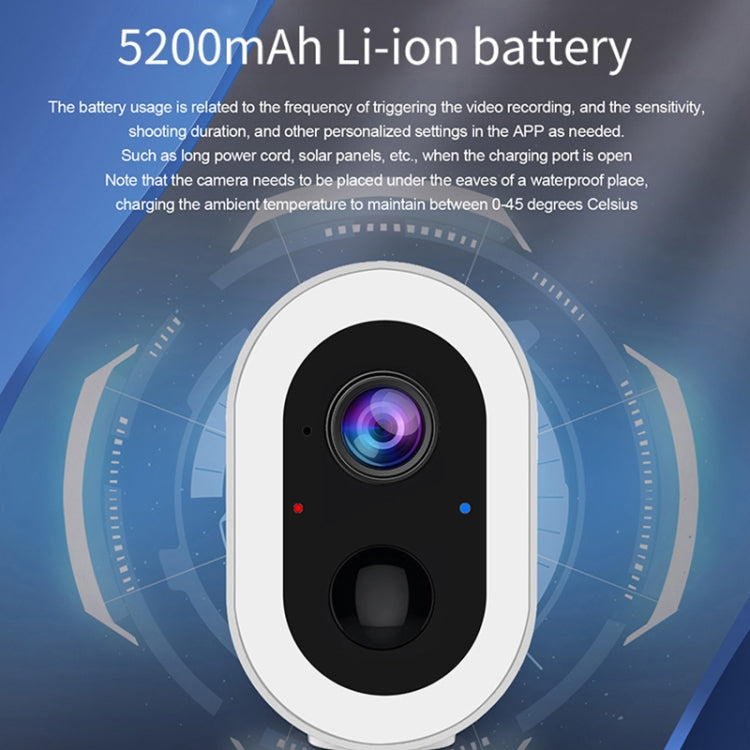 Telecamera WiFi Tuya Smart HD 3MP con batteria 5200mAh