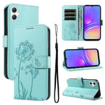 Custodia in pelle con motivo tarassaco per Samsung Galaxy A07, A36, A06 e A56