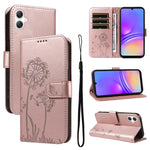 Custodia in pelle con motivo tarassaco per Samsung Galaxy A07, A36, A06 e A56