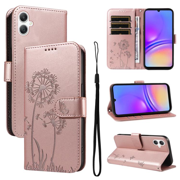 Custodia in pelle con motivo tarassaco per Samsung Galaxy A07, A36, A06 e A56