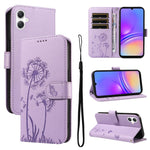 Custodia in pelle con motivo tarassaco per Samsung Galaxy A07, A36, A06 e A56