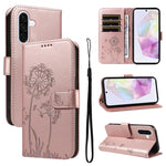 Custodia in pelle con motivo tarassaco per Samsung Galaxy A07, A36, A06 e A56
