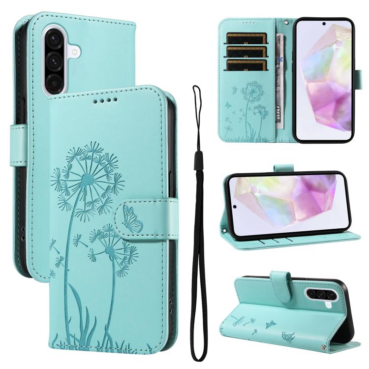 Custodia in pelle con motivo tarassaco per Samsung Galaxy A07, A36, A06 e A56